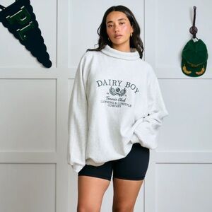 Dairy Boy Tennis Club Diana Rollneck Sweatshirt Size XL/XXL